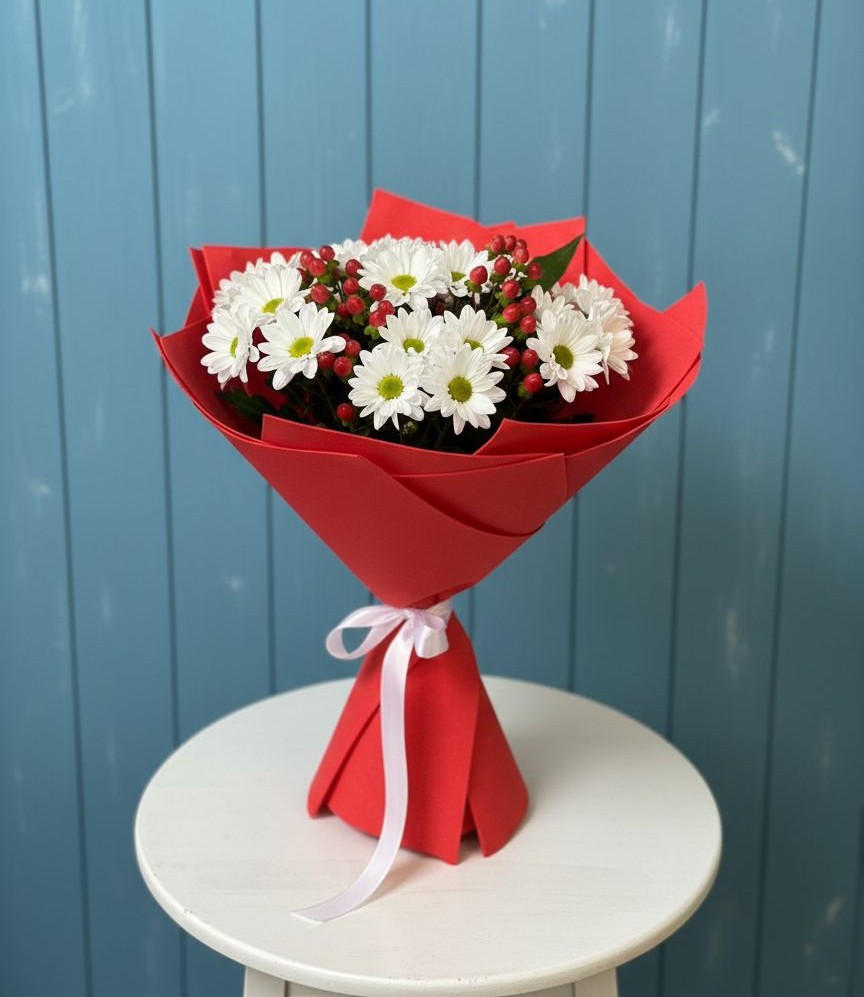 Букет цветов из: Хризантемы в Курдюковской