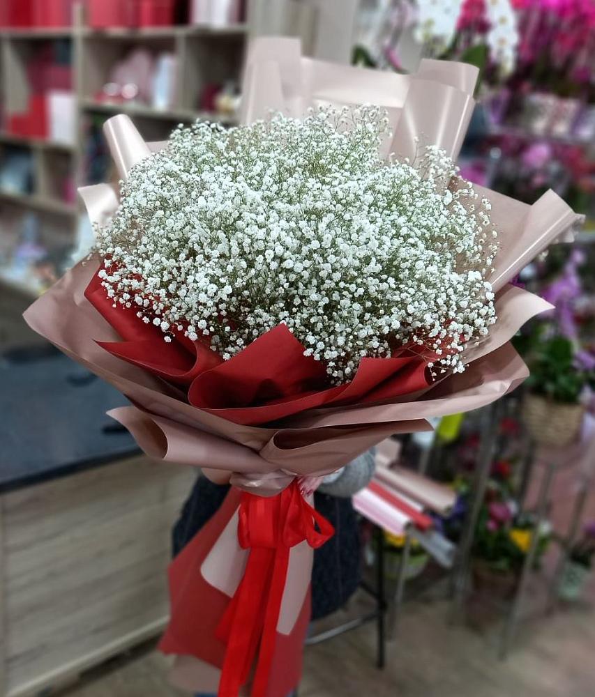 Букет Белые хлопья в Курдюковской Букет цветов из: Гипсофила в Курдюковской