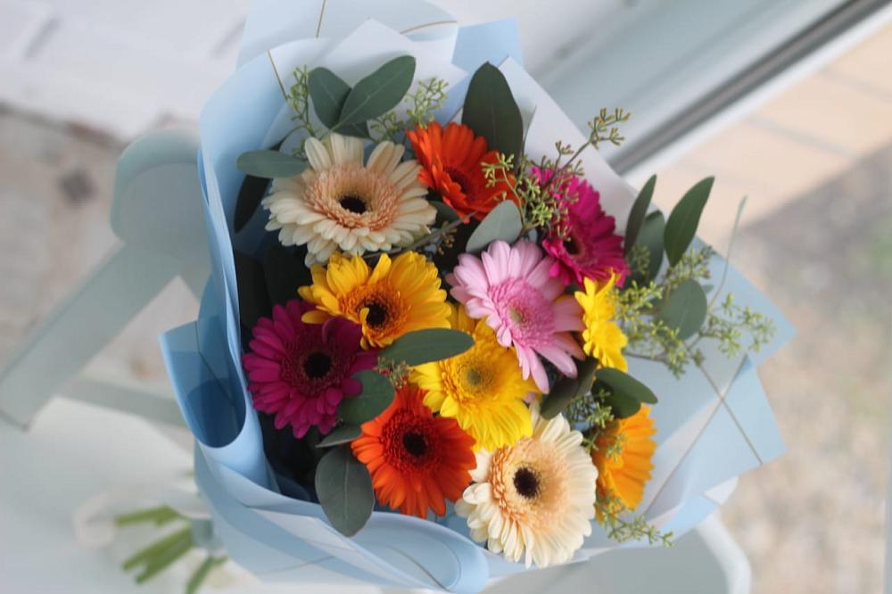 Букет цветов из: Герберы в Курдюковской