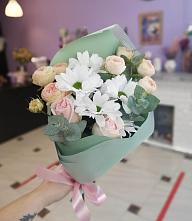 Букет милый в Курдюковской Букет цветов из: Хризантемы и Розы в Курдюковской