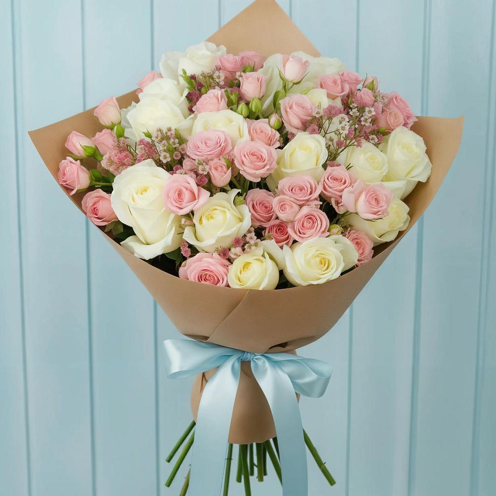 Букет цветов из: Розы в Курдюковской