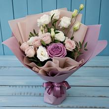 Букет цветов из:  Розы и Лизиантусы #REPLACE_PRED# Курдюковской