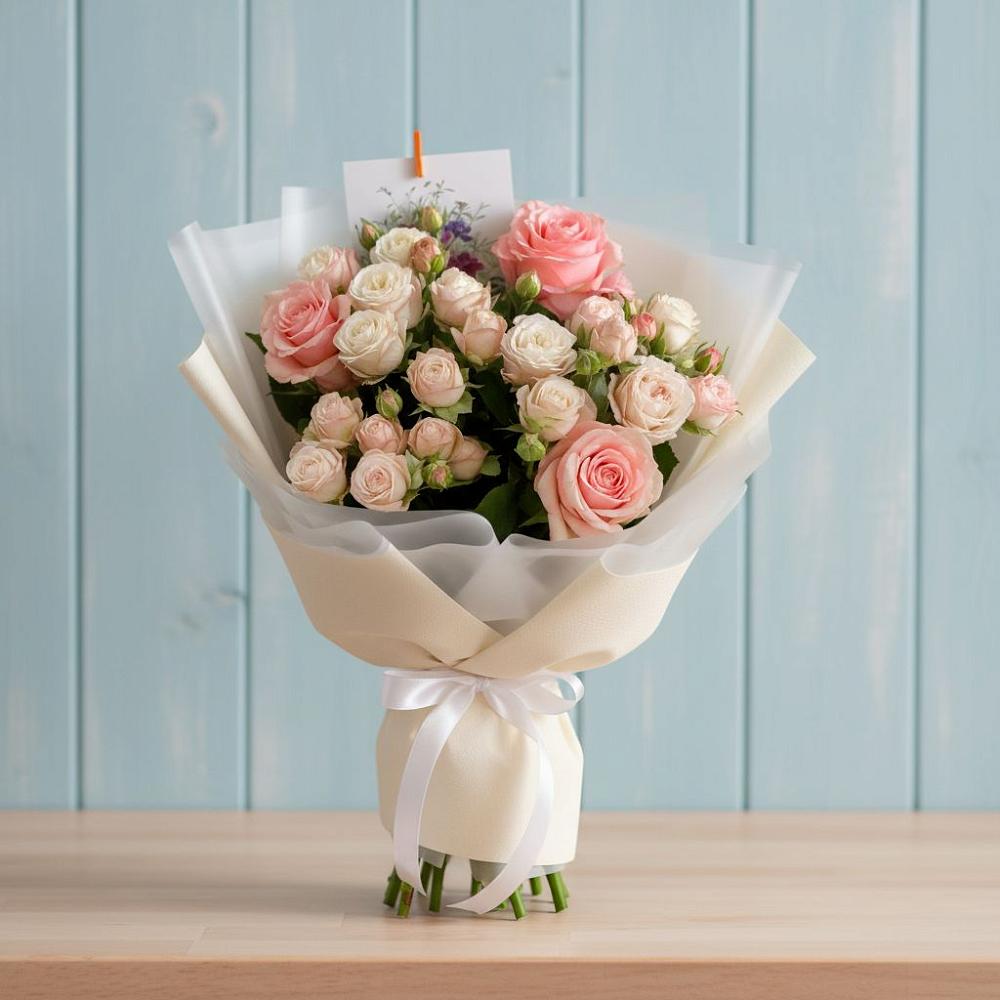 Букет цветов из: Розы в Курдюковской