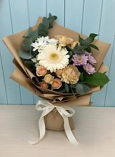 Букет цветов из:  Герберы и Хризантемы в Курдюковской