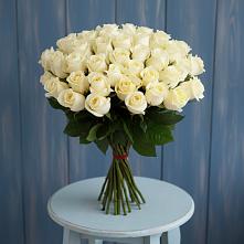 Букет 51 Белая роза Эдлесс Лав в Курдюковской