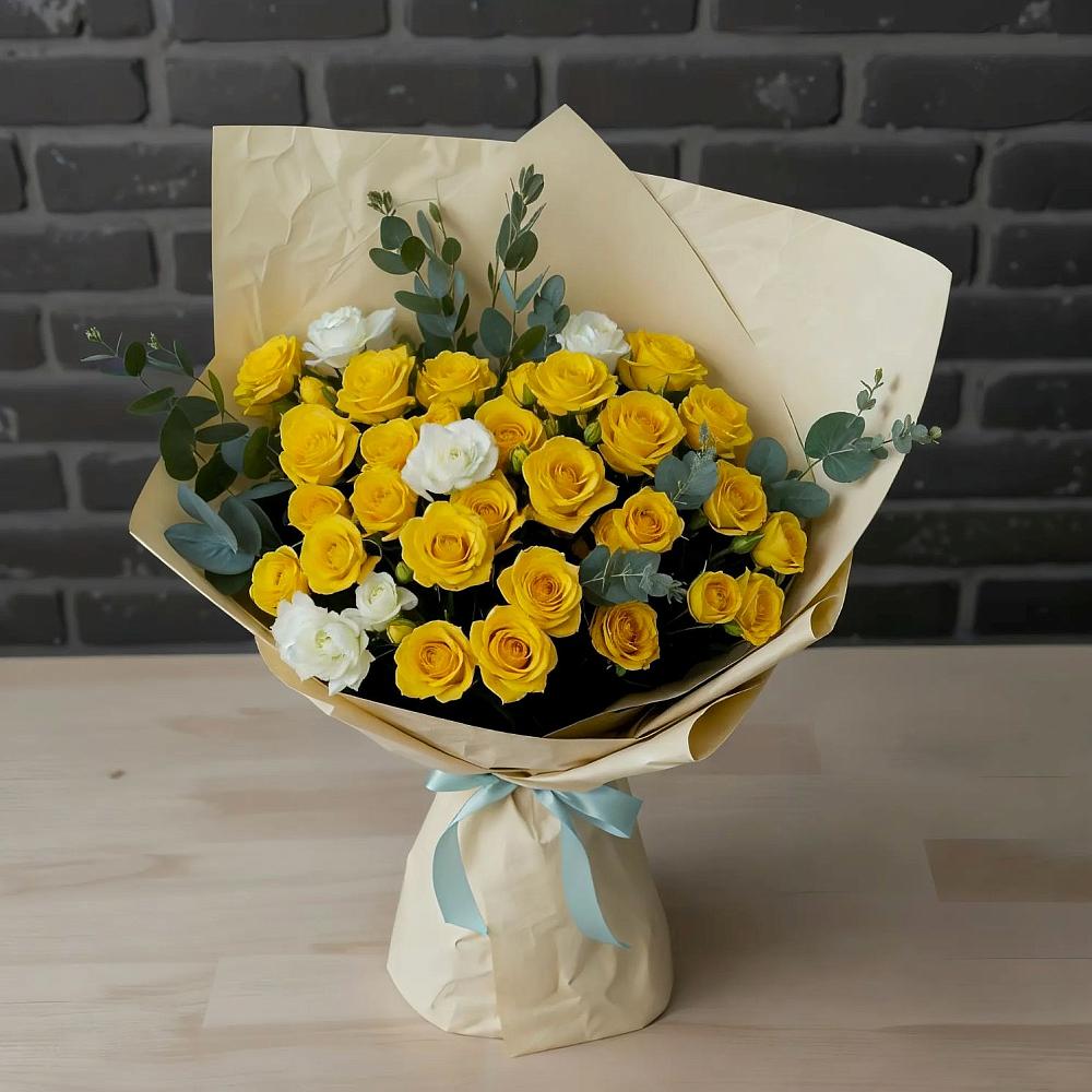 Букет цветов из: Розы в Курдюковской