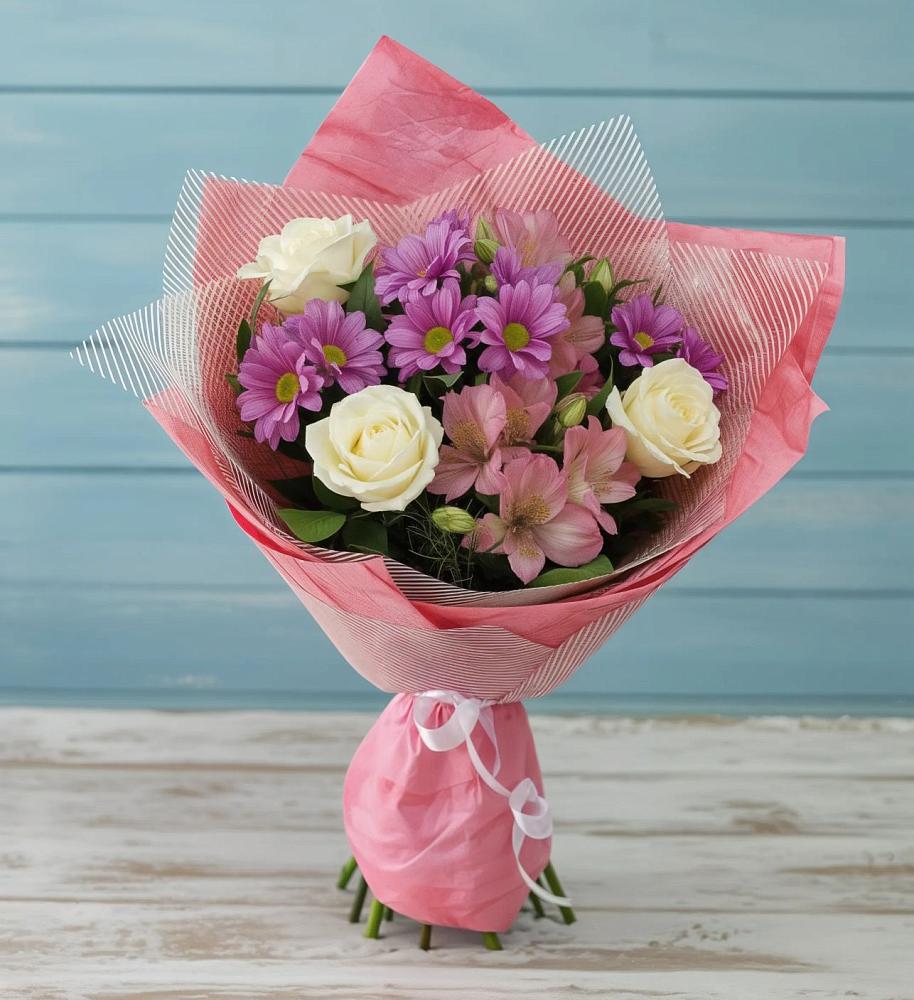 Букет цветов из: Герберы в Курдюковской