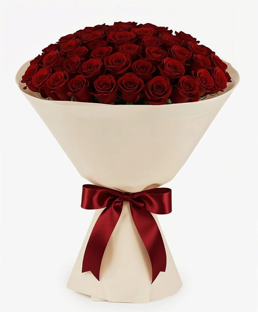 Букет 101 Бордовая роза Блэк Бакарра в Курдюковской