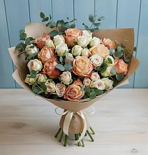Букет цветов из:  Альстромерии и Розы #REPLACE_PRED# Курдюковской