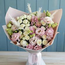 Букет цветов из:  Альстромерии и Розы в Курдюковской